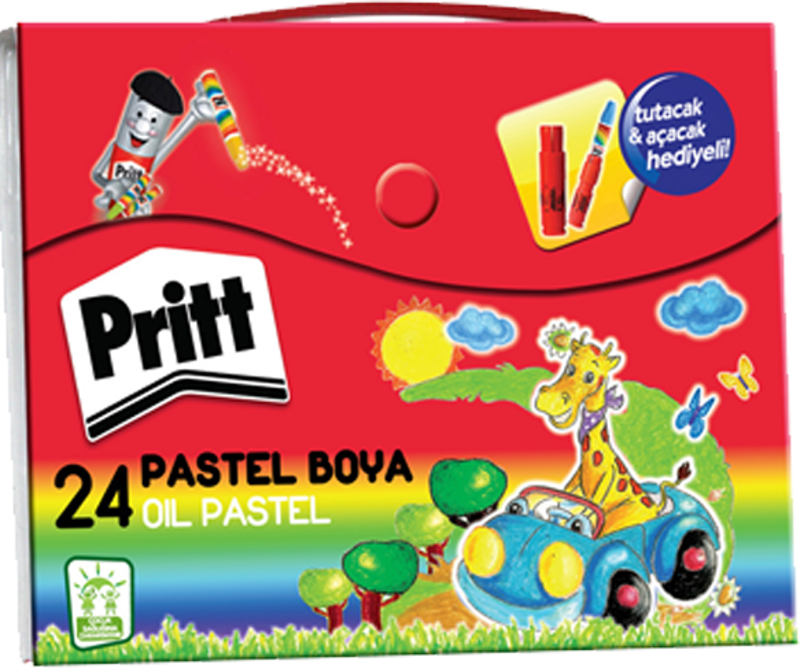 24 Renk Çantalı Pastel Boya 1048064