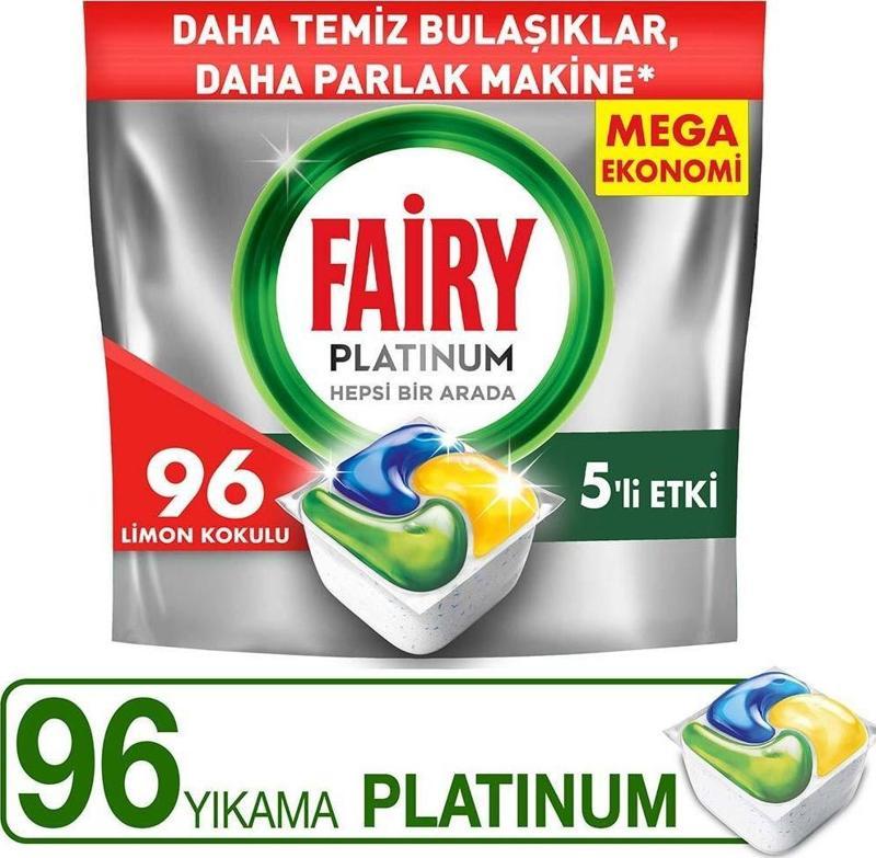 Platinum Bulaşık Makinesi Kapsülü 96 Yıkama Limon Kokulu