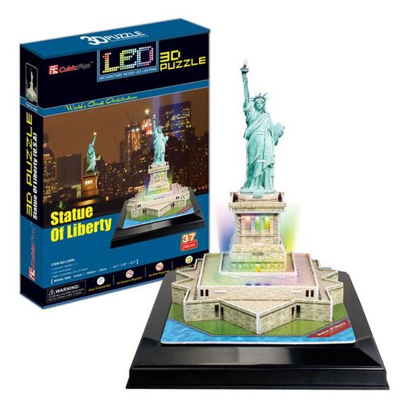 CubicFun 3D Puzzle CubicFun 3D Özgürlük Anıtı ABD LED Işık Seri 3D Puzzle L505H