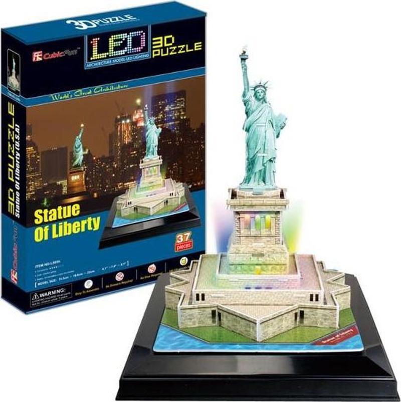 Özgürlük Anıtı ABD LED Işık Seri 3D Puzzle L505H