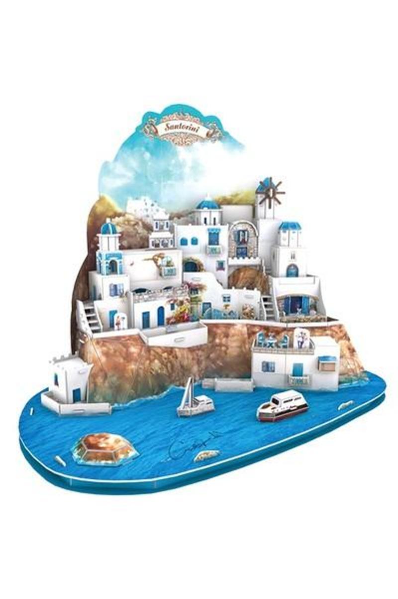 CubicFun 3D Puzzle CubicFun 3D Santorini Adası Yunanistan Mc195H
