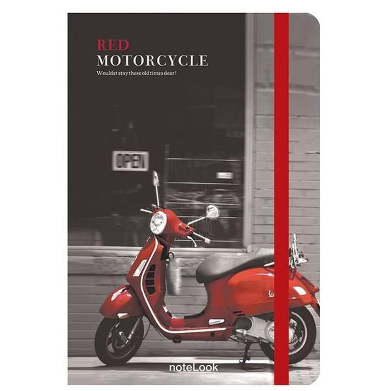 Notelook Notelook Red Motorcycle A7 Çizgili Defter