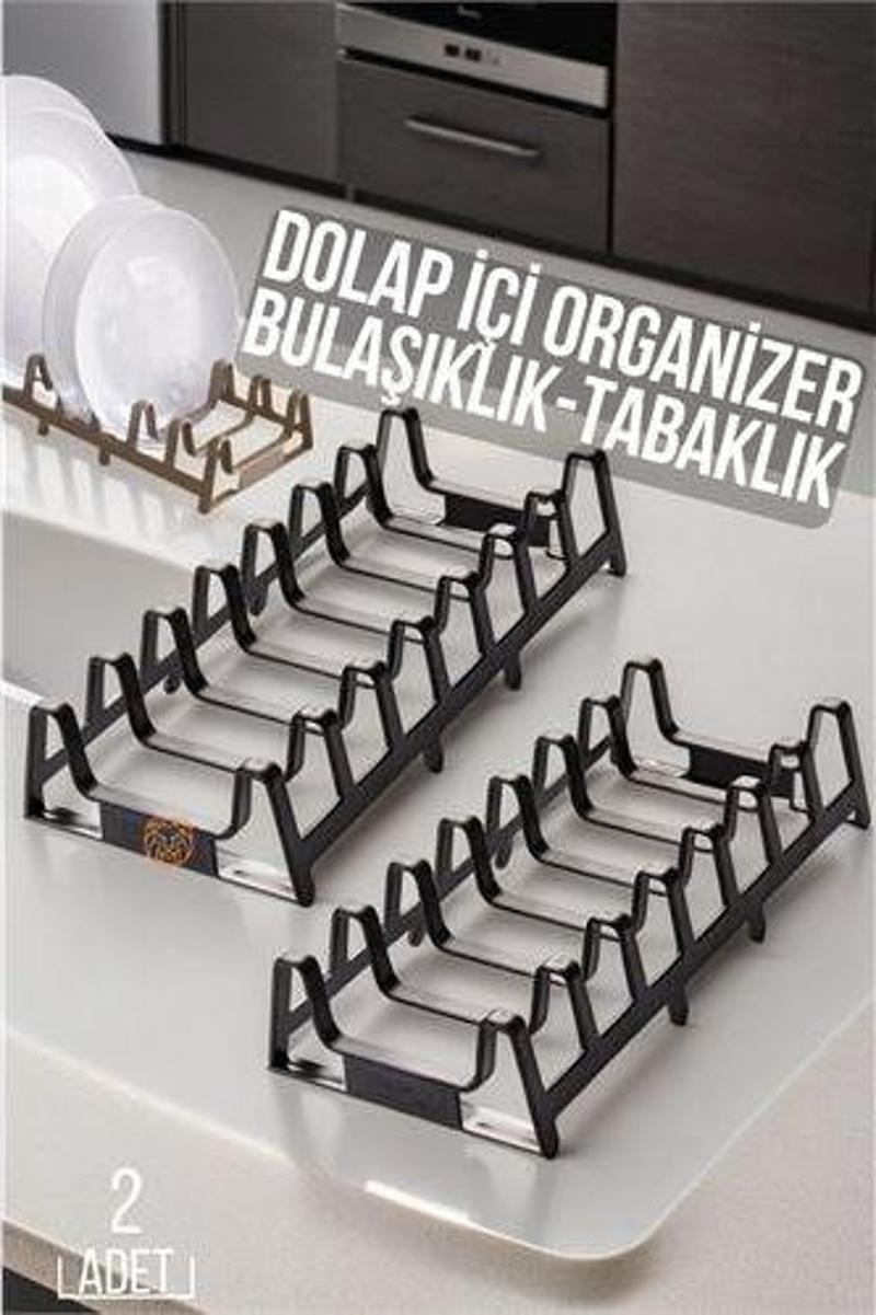 2 li Dolap İçi Tencere Kapak Ve Tabak Düzenleyici Kurutmalık Organizer