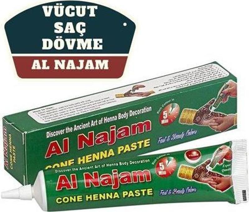 Al Najam Kırmızı Vücut Saç Dövme Hint Kınası