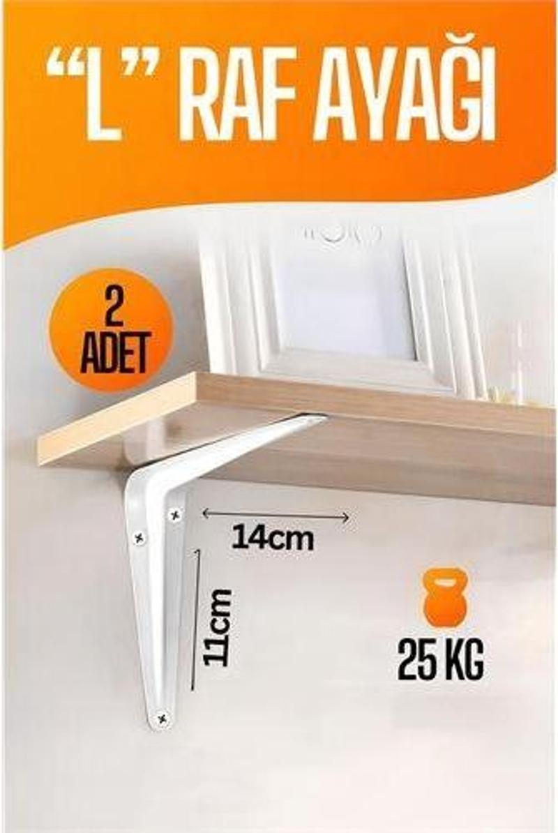 L Raf Altı Raf Ayağı 14X11 cm 2 Adet
