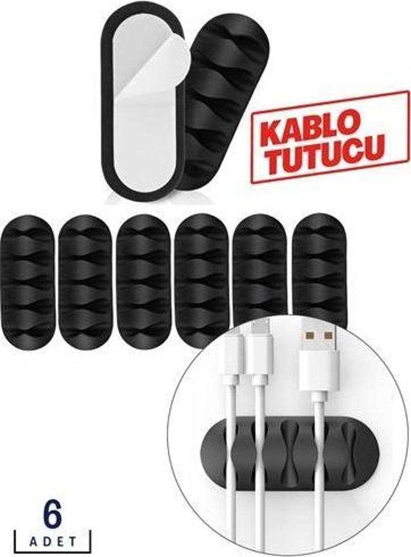Masa Kenarı Kablo Fiş Tutucu 6 ADET Delapia Design