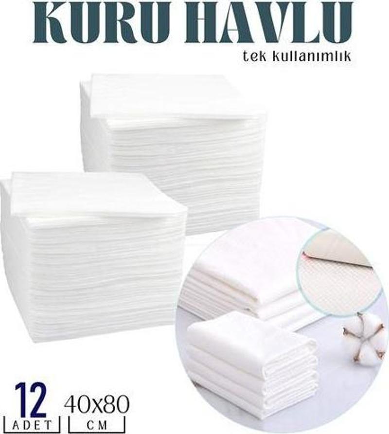 Tek Kullanımlık Kuru Havlu Çok Amaçlı 40X80 CM 12 Adet