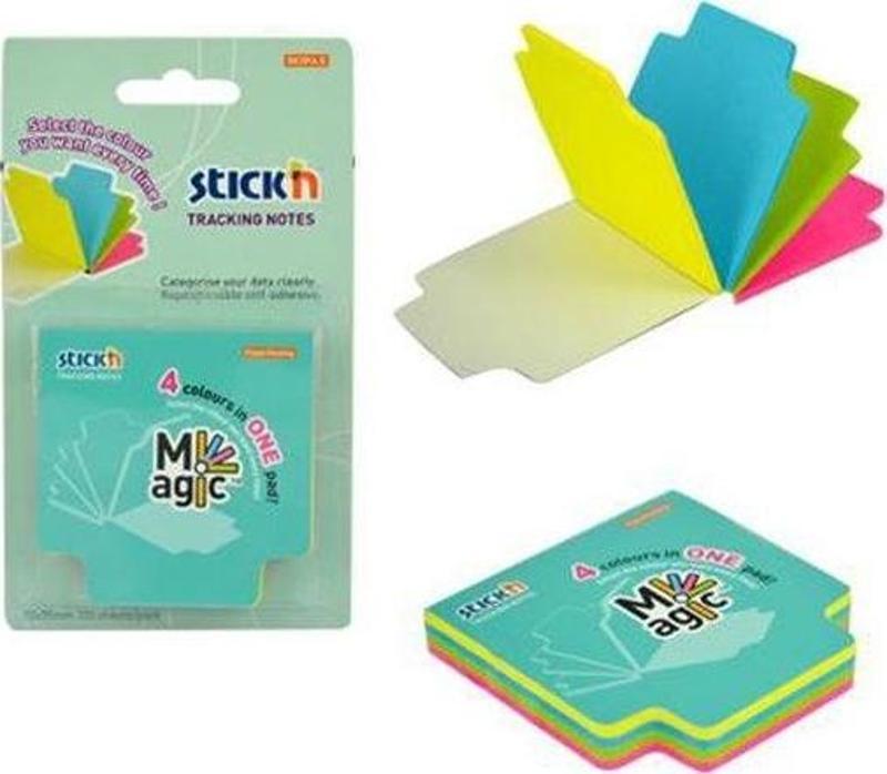 Stickn Magic 4 Neon Renk 100 Yaprak Not Kağıdı