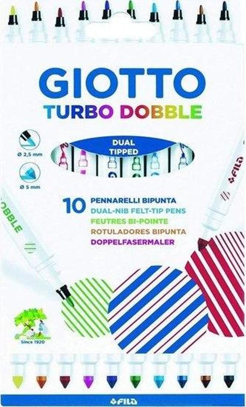 Turbo Dobble-Çift Uçlu Keçeli Kalem - Askılı Paket 10'lu 424600