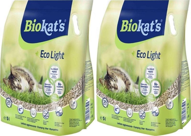 Biokats Pelet Kedi Kumu Eco Light 5 Litre 2'li