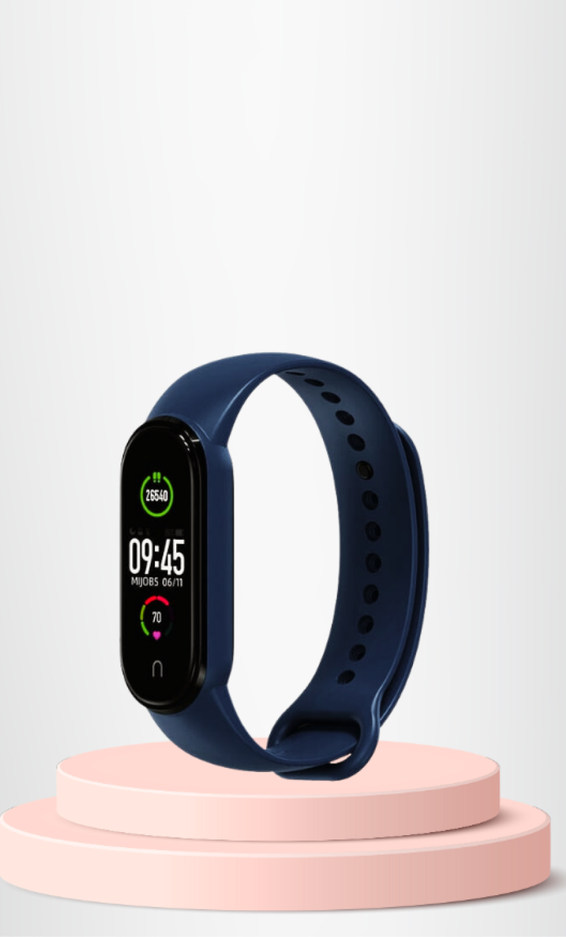 Mi Band 3-4 Uyumlu  Silikon Kordon M3-M4 Uyumlu LACİVERT