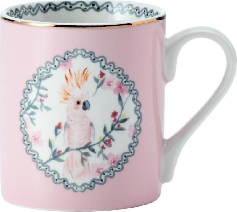 Fine China Kakadu Papağan Desenli Kupa 280ml