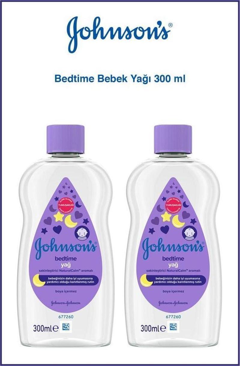 Johnson's Bed Time Baby Oil Mor 300ml X2