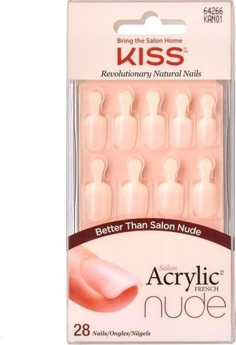 Kiss Acrylic Nude French Takma Tırnak