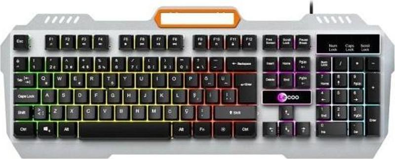 KB123 USB Kablolu Rainbow Efektli Gaming Türkçe Q Siyah Klavye