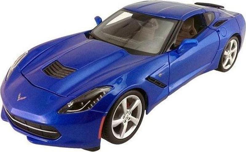 2014 Corvette Stingray 1:24 Model Araba Mavi