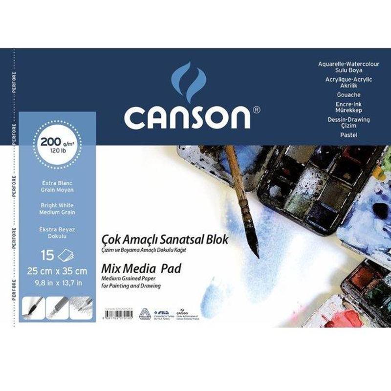 Canson Canson Fıneface 200 Gr 25x35 15 Yaprak Çok Amaçlı Resim Blokları
