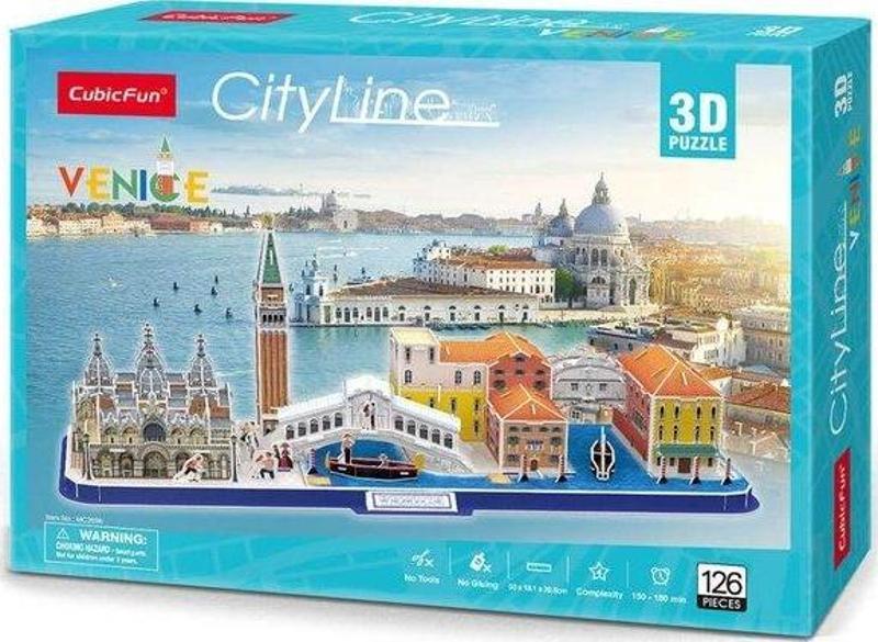 City Line Venedik İtalya 3D Puzzle