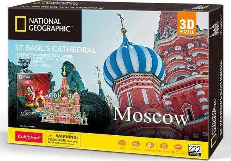 National Geographic St. Basil's Katadrali Rusya 3D Puzzle