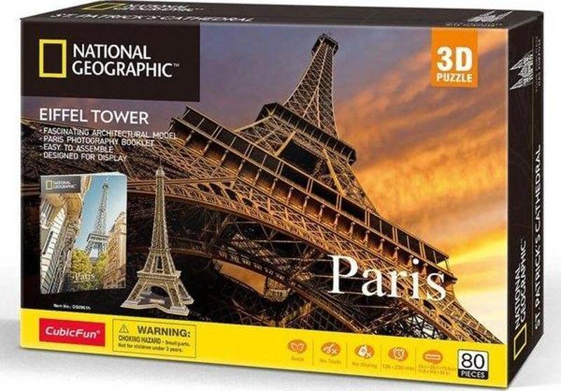 National Geographic Eyfel Kulesi Fransa 3D Puzzle