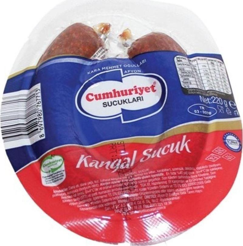 Cumhuriyet Kangal Sucuk %100 Dana 220 Gr X 2 Adet