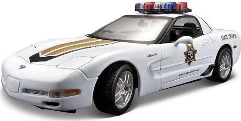 1/18 Corvette Z06 Police Model Araba