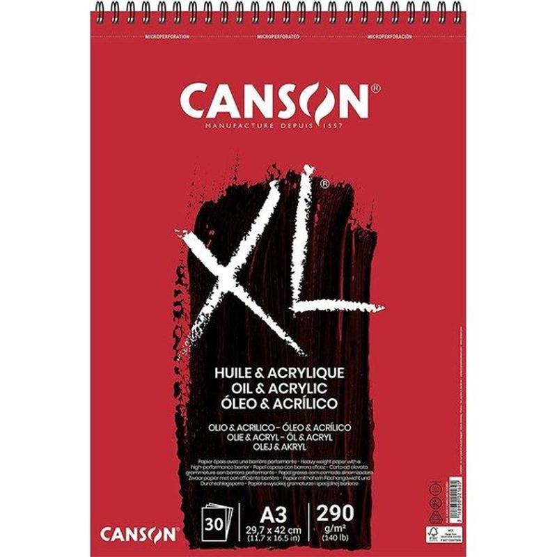 Canson Canson XL A3 Yağlı Boya Ve Akrilik Spiralli Blok - 400110402