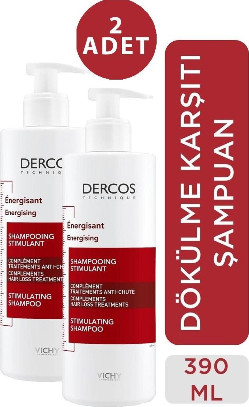 Dercos Energisant Şampuan Dökülme Karşıtı 400 ml 2 Adet