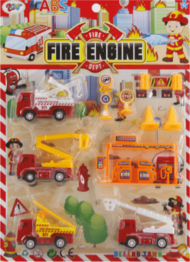 Fıre Engine Oyuncak Sürtmeli İtfaiye Seti