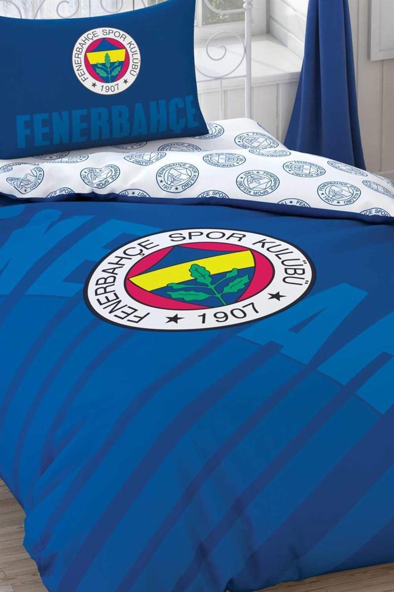 Lisanslı Fenerbahçe Lacivert Logo Tek Kişilik Nevresim Takımı