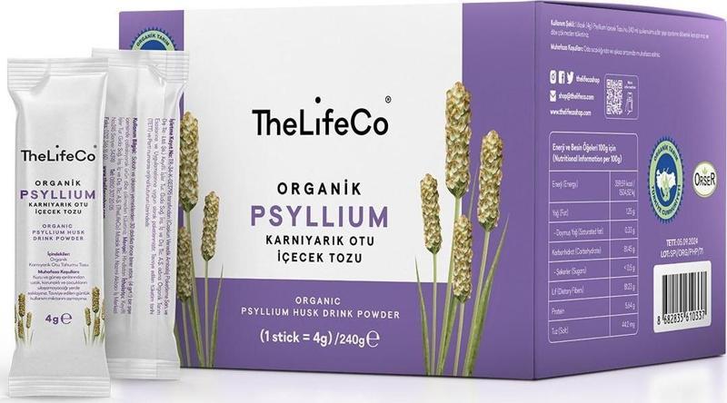 Organik Psyllium - Karnıyarık Otu 4 g*60 Adet Şase