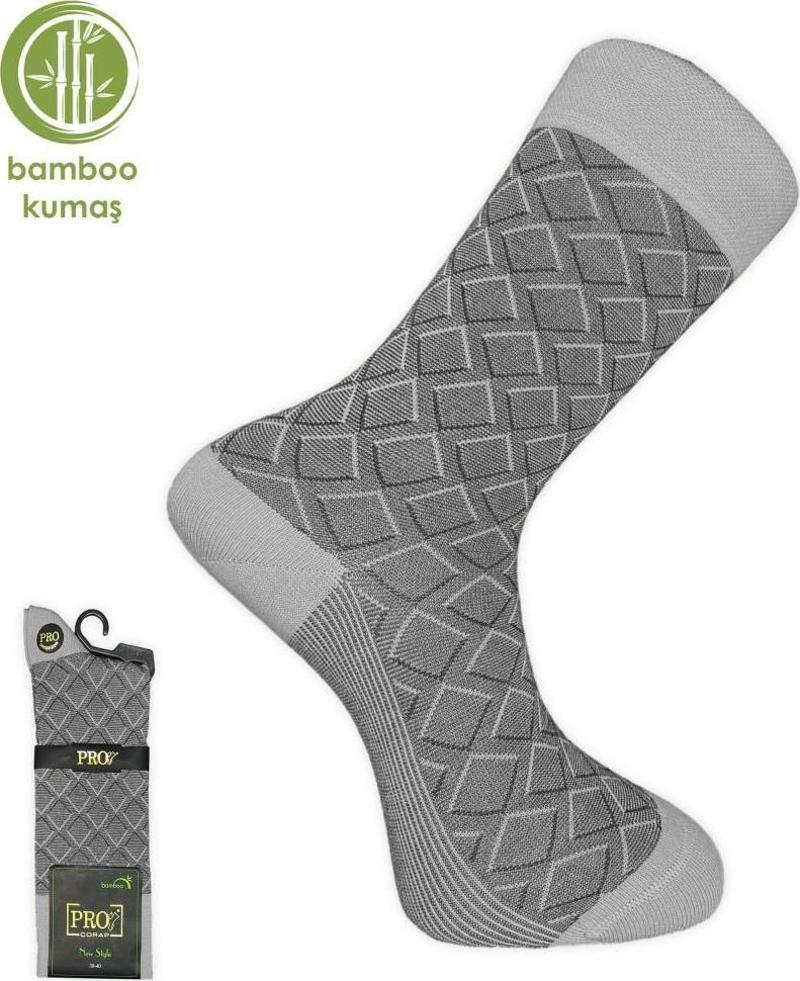 Pro Çorap G.Poti Bambu Erkek Çorabı Kül Gri (17005-R7)