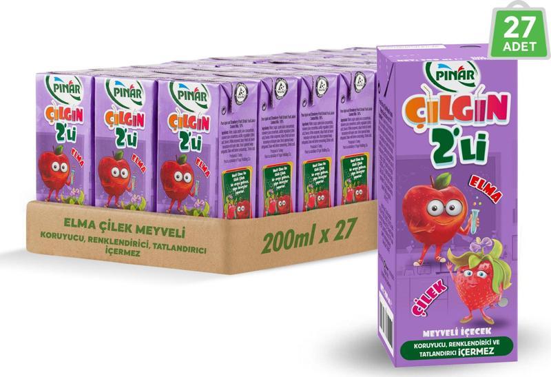 Çılgın İkili Elma Çilek 200 ml x 27 Adet