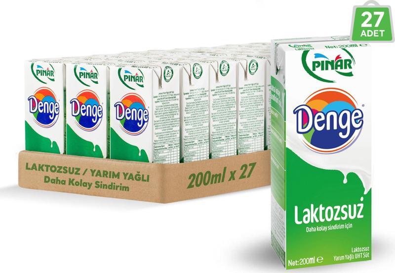 Denge Laktozsuz Süt 200 ml x 27 Adet