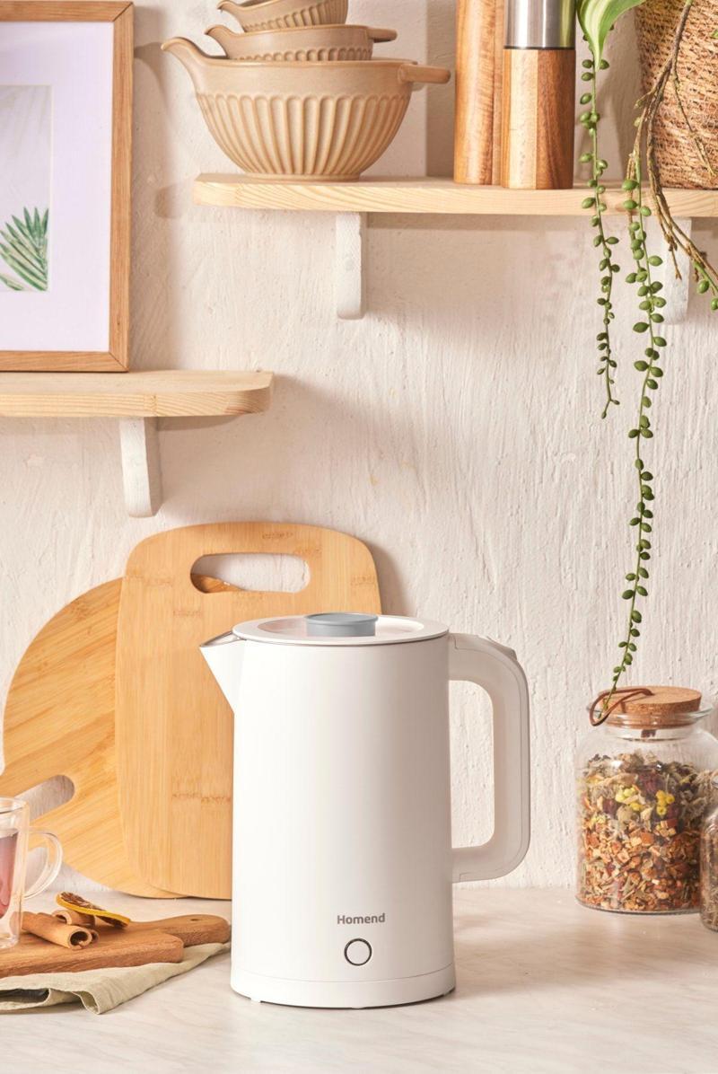 Heatrow Cool Touch 1618h Çift Duvarlı Sessiz Xl Su Isıtıcısı Kettle Silver