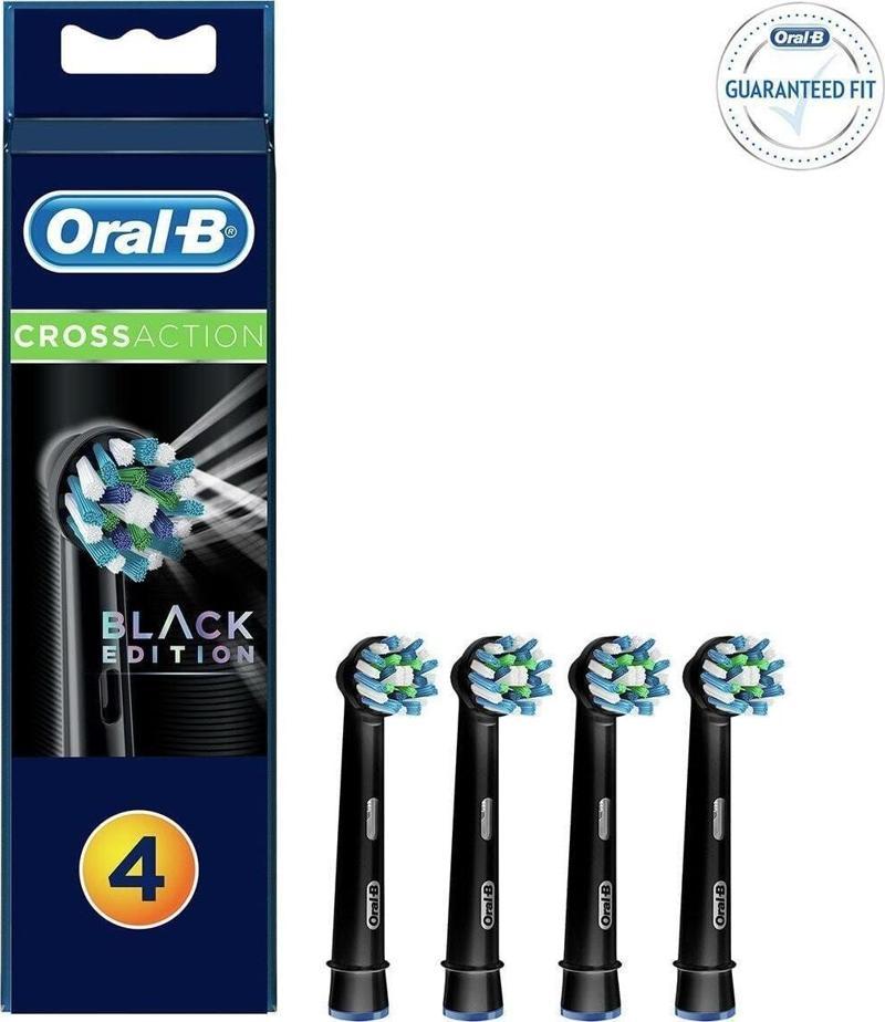 Oral B Şarjlı Dis Firçasi Yedek Basligi Cross Action Siyah 4lü Black