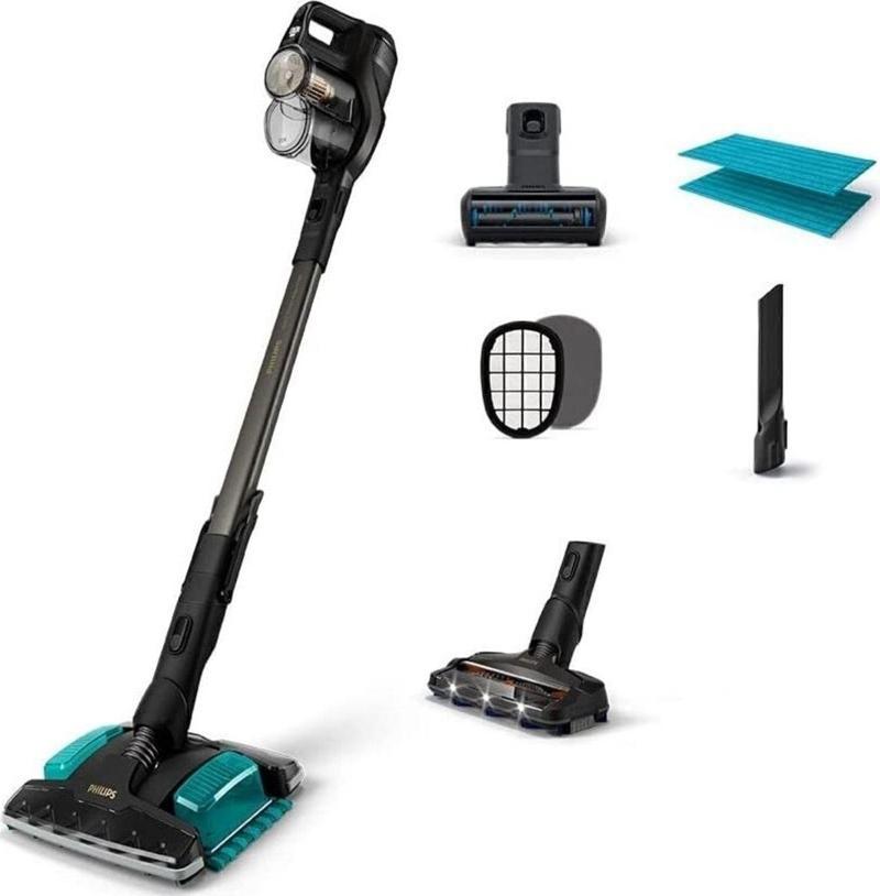 8000 Aqua Plus Kablosuz Şarjlı Dik Süpürge, 360 Emiş Başlığı, 7.51 Kg,25 V 80 Db