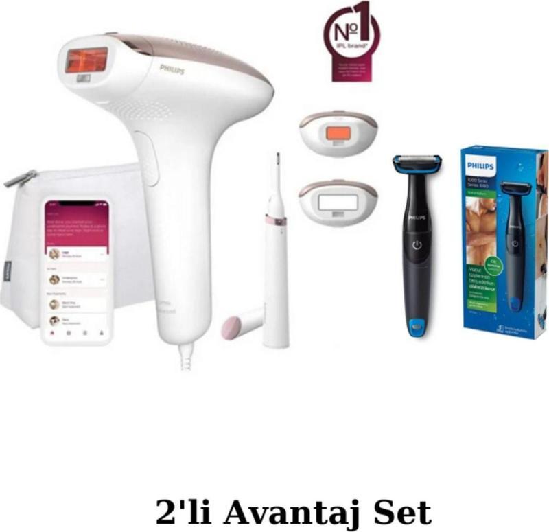 Lumea Advanced BRI921/00 IPL Lazer Epilasyon Aleti+BG1024 Lazer Epilasyon Öncesi Tıraş Makinesi Seti