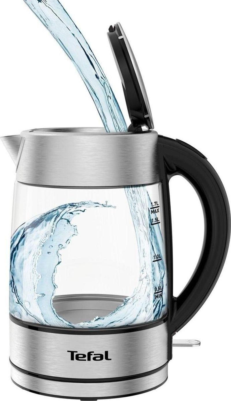 1,7 Litre Paslanmaz Çelik Işıklı Cam Kettle -