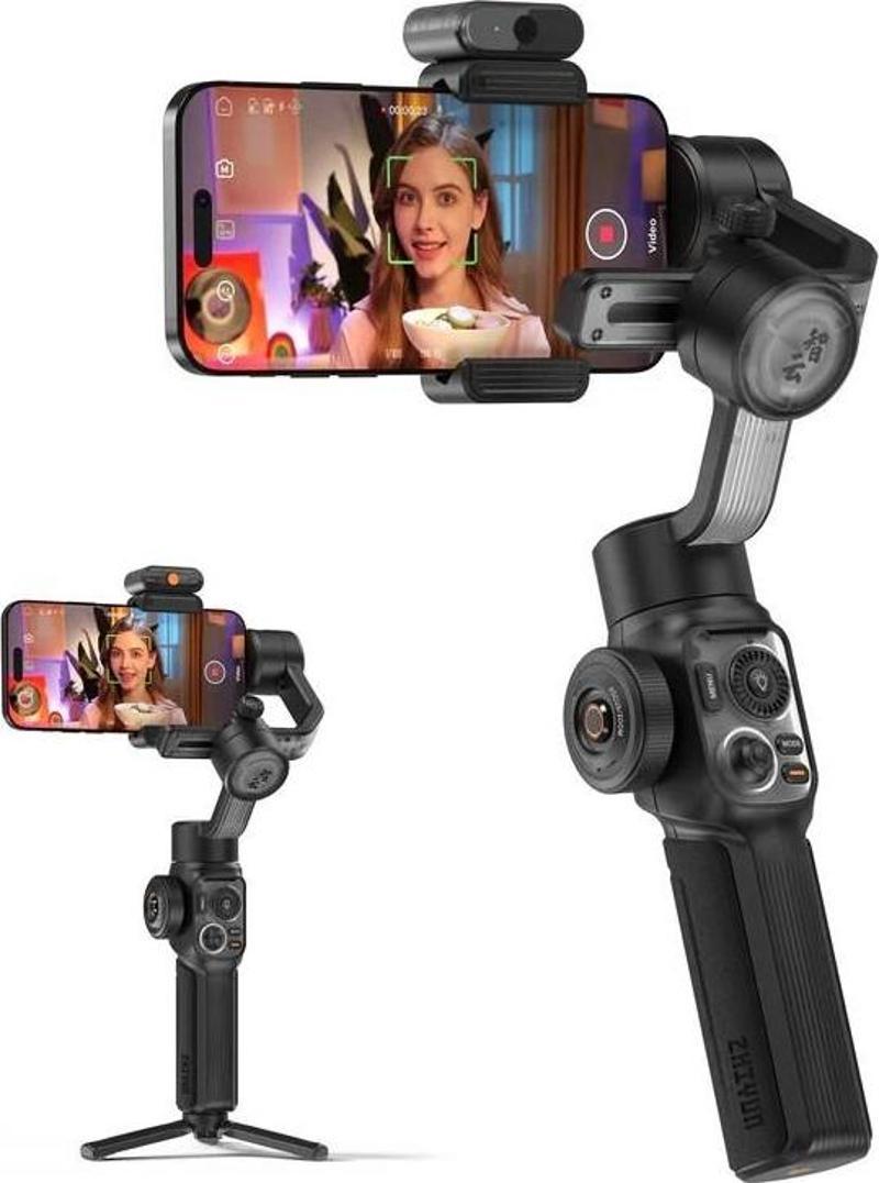 Zhıyun Smooth-5s Aı Pro Yapay Zeka Takip Sensörlü 3 Eksenli Telefon Sabitleyici Gimbal