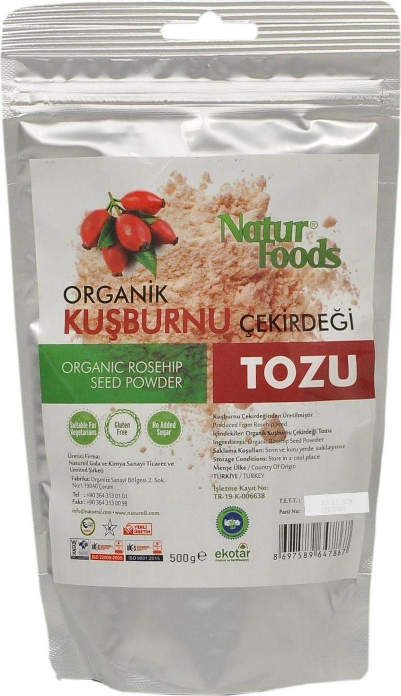 Organik Kuşburnu Çekirdeği Tozu 500 Gr