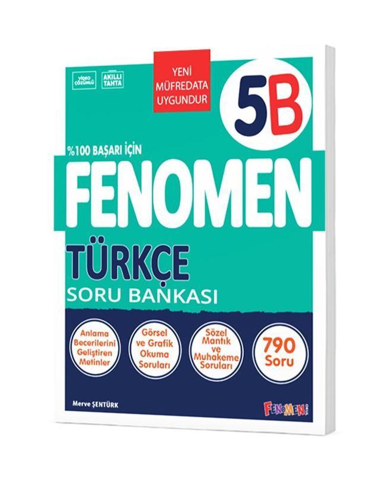 Fenomen Yayınları 5 Sınıf TÜRKÇE B SORU BANKASI