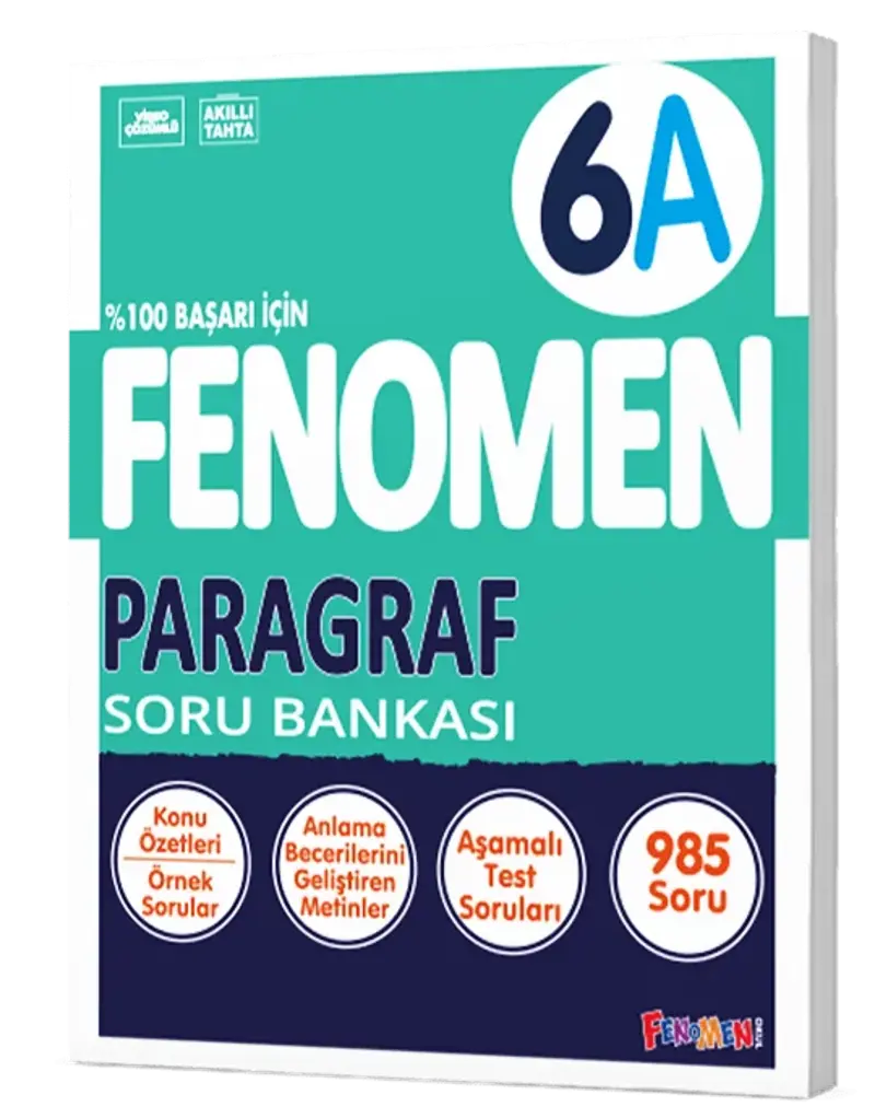 Fenomen Yayınları 6 Sınıf Paragraf A Soru Bankası