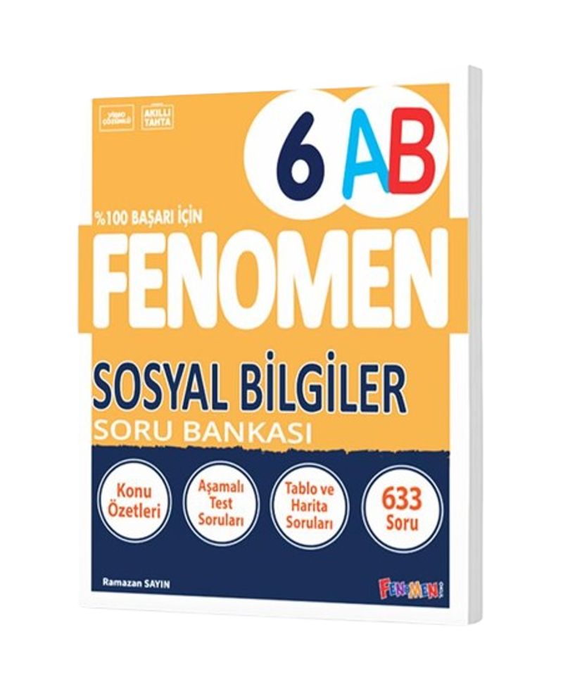 Fenomen Yayınları 6 Sınıf Sosyal Bilgiler AB Soru Bankası