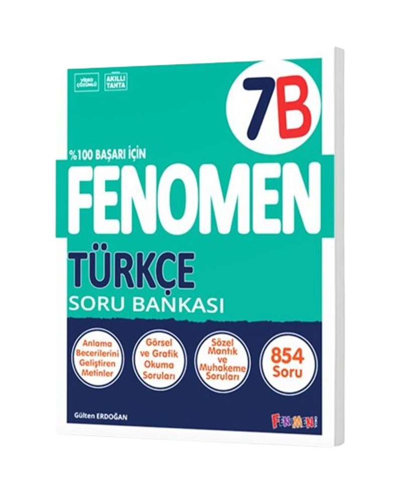 Fenomen Yayınları 7 Sınıf Türkçe B Soru Bankası