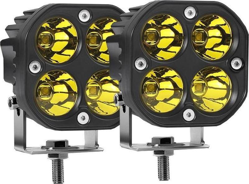 sis lambası Off-road 4 led 12-32V 40W -set Sarı / LASS284-1