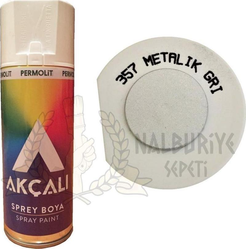 Akrilik Sprey Boya METALİK GRİ (Simli) 400 ml - 357