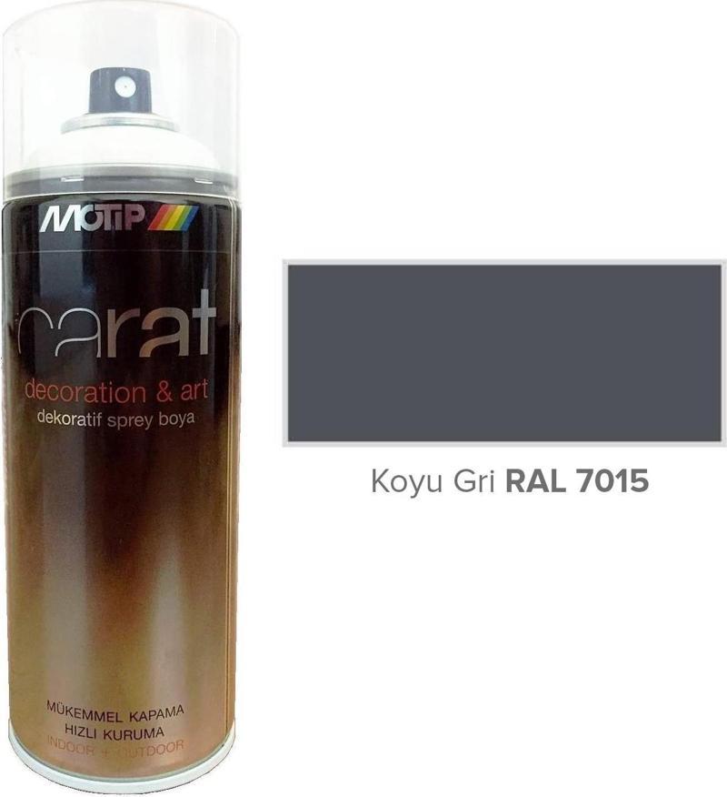 Carat Akrilik Sprey Boya KOYU GRİ PARLAK 400 ml - RAL7015