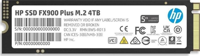 FX900 Plus 4TB 7400MB/s-6500MB/s Gen 4c4 PCIe Nvme M.2 SSD 7F619AA (Playstation Uyumlu)