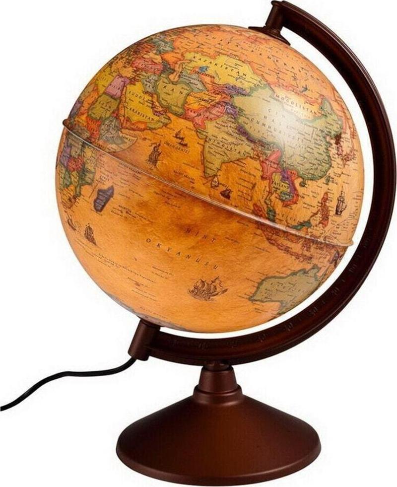 Globe Işıklı Antik Küre 26cm